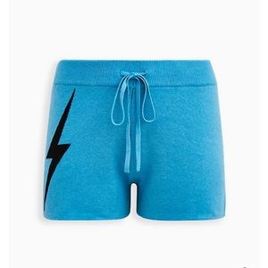 NWT Torrid  Sweater Short - Luxe Cozy Lovesick Bolt Turquoise